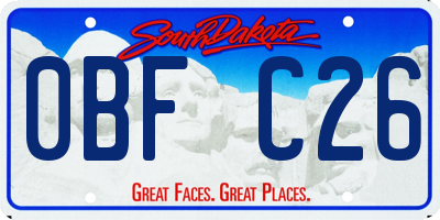 SD license plate 0BFC26