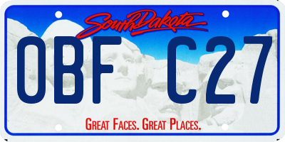 SD license plate 0BFC27