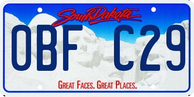 SD license plate 0BFC29