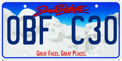 SD license plate 0BFC30