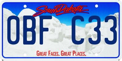 SD license plate 0BFC33