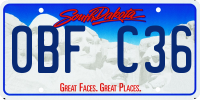 SD license plate 0BFC36