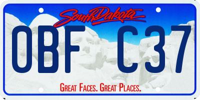 SD license plate 0BFC37