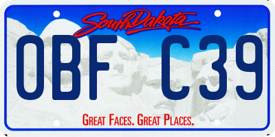 SD license plate 0BFC39