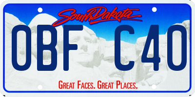 SD license plate 0BFC40