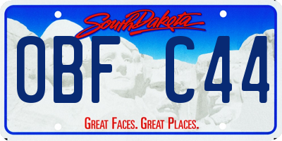 SD license plate 0BFC44