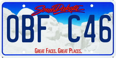 SD license plate 0BFC46