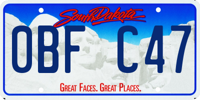 SD license plate 0BFC47