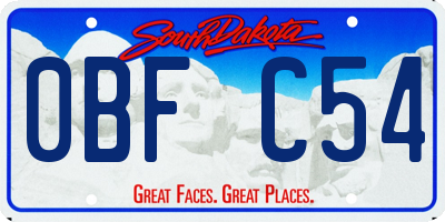 SD license plate 0BFC54