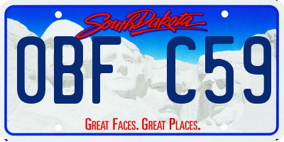 SD license plate 0BFC59