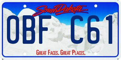 SD license plate 0BFC61