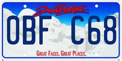 SD license plate 0BFC68