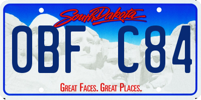 SD license plate 0BFC84