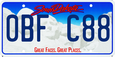 SD license plate 0BFC88