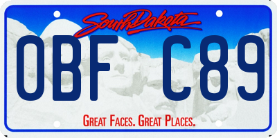 SD license plate 0BFC89