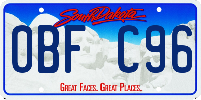 SD license plate 0BFC96
