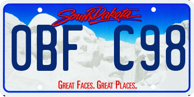 SD license plate 0BFC98