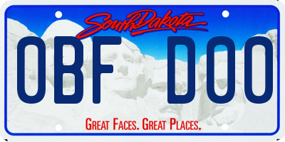 SD license plate 0BFD00