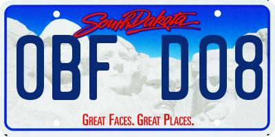 SD license plate 0BFD08