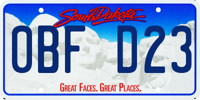 SD license plate 0BFD23