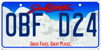 SD license plate 0BFD24