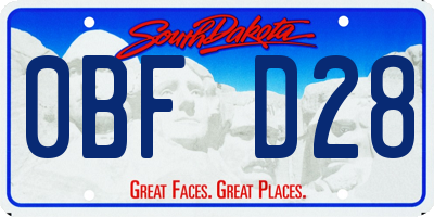 SD license plate 0BFD28