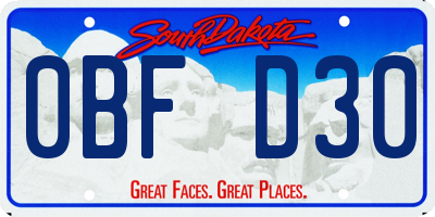 SD license plate 0BFD30