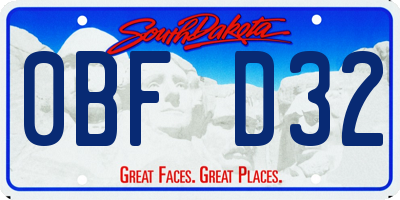 SD license plate 0BFD32