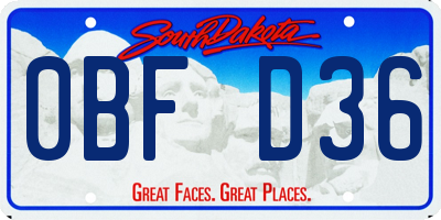 SD license plate 0BFD36