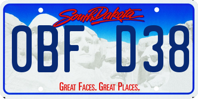 SD license plate 0BFD38