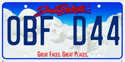 SD license plate 0BFD44