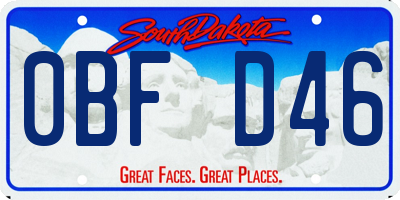 SD license plate 0BFD46