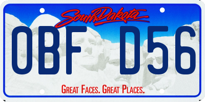 SD license plate 0BFD56