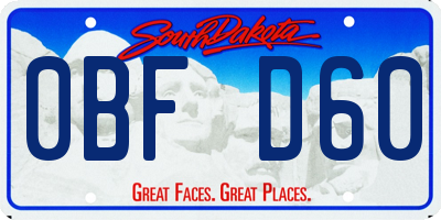 SD license plate 0BFD60