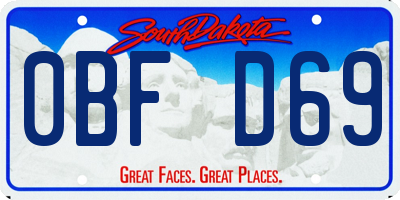 SD license plate 0BFD69