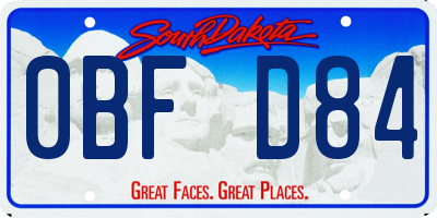 SD license plate 0BFD84
