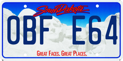 SD license plate 0BFE64