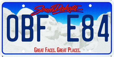 SD license plate 0BFE84