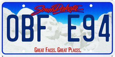 SD license plate 0BFE94