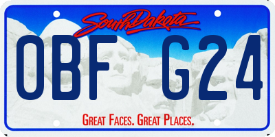 SD license plate 0BFG24