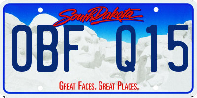 SD license plate 0BFQ15