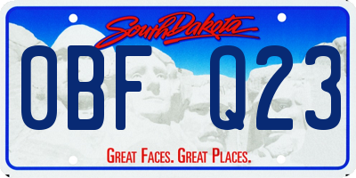 SD license plate 0BFQ23