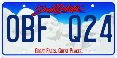 SD license plate 0BFQ24