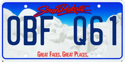 SD license plate 0BFQ61