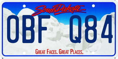 SD license plate 0BFQ84