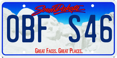 SD license plate 0BFS46