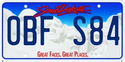 SD license plate 0BFS84