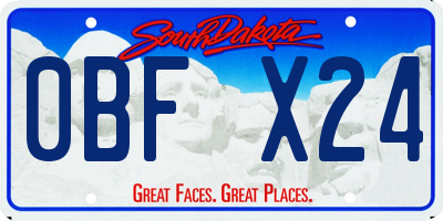 SD license plate 0BFX24
