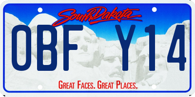 SD license plate 0BFY14