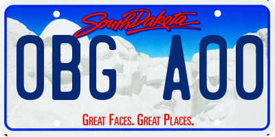 SD license plate 0BGA00